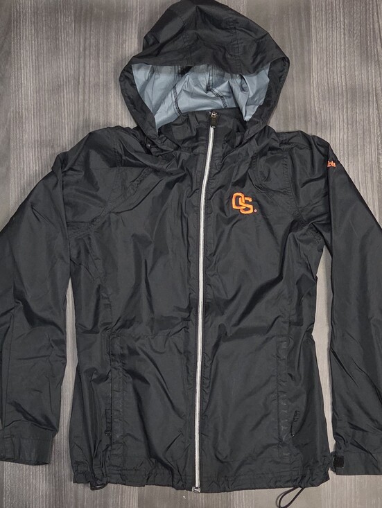 Columbia Sportswear Company Jackets & Blazers - Columbia Womens Black Oregon State Beavers Packable Hooded Full Zip Windbreaker